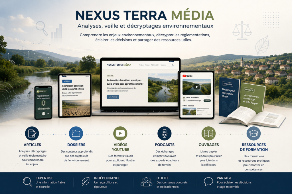 Formats proposés par Nexus Terra Média : articles, dossiers, vidéos, podcasts, ouvrages et ressources de formation.
