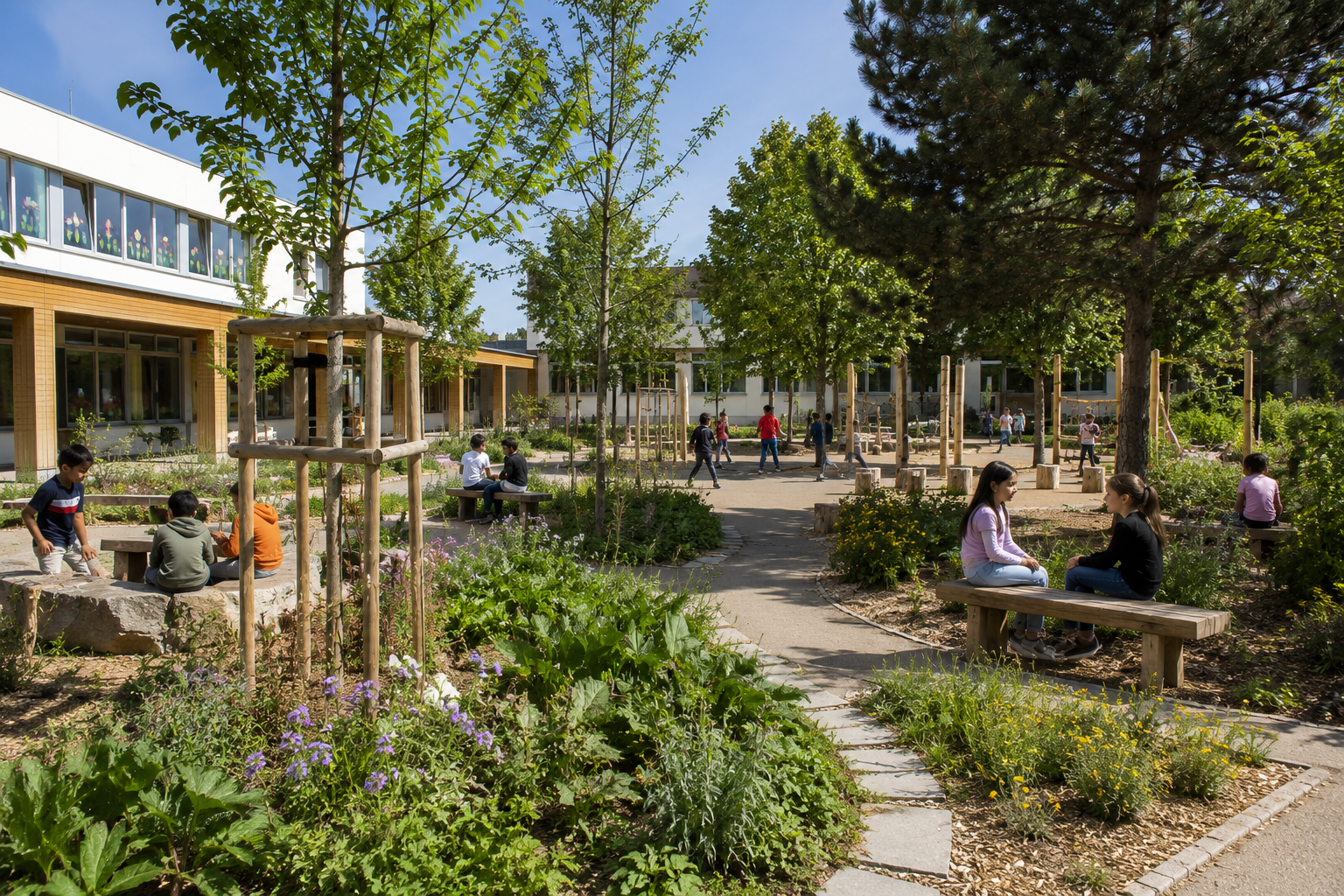 La cour d’école, laboratoire de santé environnementale